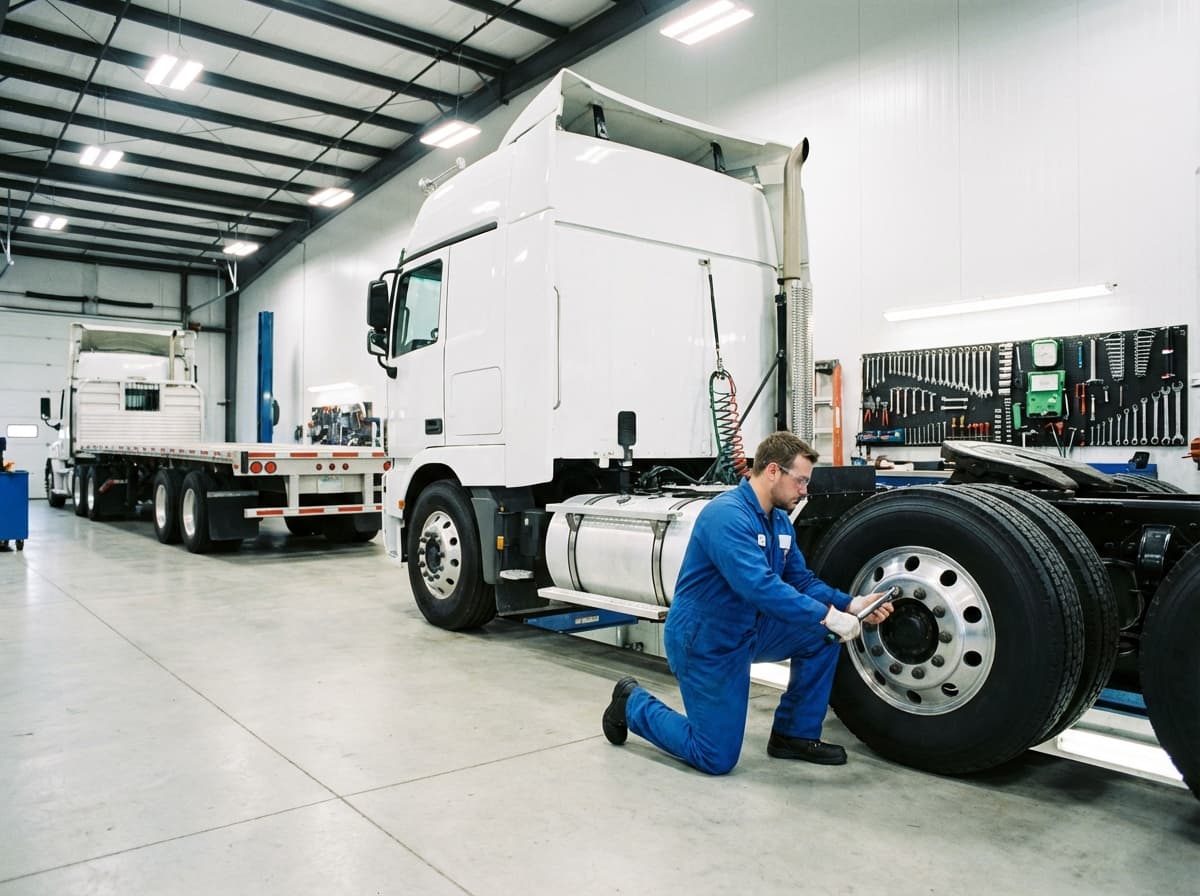 Professional truck maintenance shop